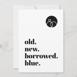 Minimalistischer alter Neugeborener Blau Moderner, Save The Date