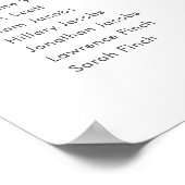 Minimalistischer Ampersand-Hochzeit | 10 Sitzplan Poster (Ecke)