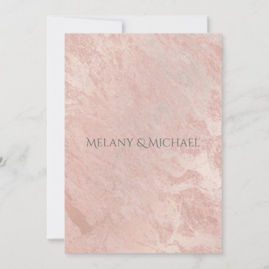 Minimalistischer Ananas aus Rosegold Einladung (Rückseite)