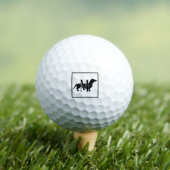 Minimalistischer Anfangsbuchstabe Doxie Dachshund Golfball (Insitu T-Shirt)