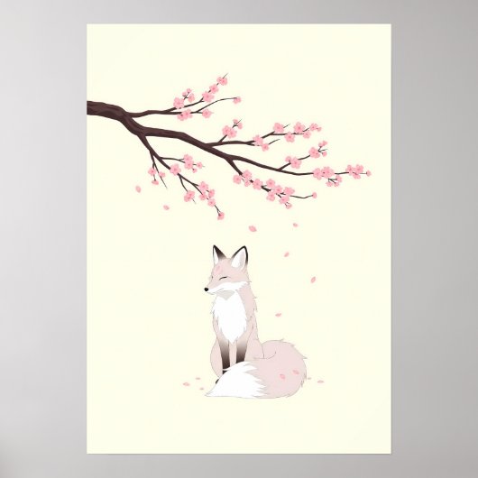 Minimalistischer Anime-Fuchsgeist-Poster Poster (Vorne)
