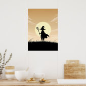 Minimalistischer Anime-Magier Poster (Küche)