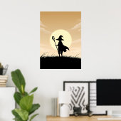 Minimalistischer Anime-Magier Poster (Heimbüro)
