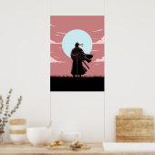 Minimalistischer Anime-Ronin Poster (Küche)