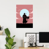 Minimalistischer Anime-Ronin Poster (Heimbüro)