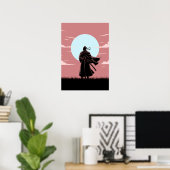 Minimalistischer Anime-Ronin Poster (Heimbüro)