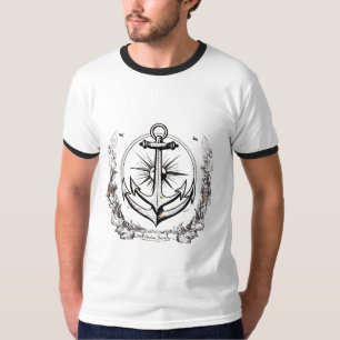 Minimalistischer Anker - Festigkeit und Seeverbind T-Shirt