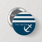 Minimalistischer Anker und Streifen Button (Vorne & Hinten)