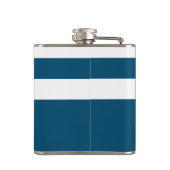 Minimalistischer Anker und Streifen Flachmann (Rückseite)