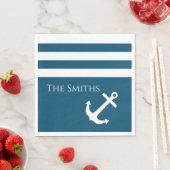 Minimalistischer Anker und Streifen Serviette (Beispiel)