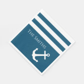 Minimalistischer Anker und Streifen Serviette (Ecke)