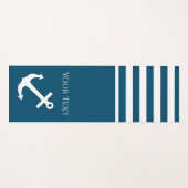 Minimalistischer Anker und Streifen Yogamatte (Vorderseite (Horizontal))