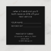 Minimalistischer Anteil an der Liebe | Loyalitätsk Quadratische Visitenkarte (Rückseite)