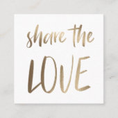 Minimalistischer Anteil an der Liebe | Loyalitätsk Quadratische Visitenkarte (Vorderseite)