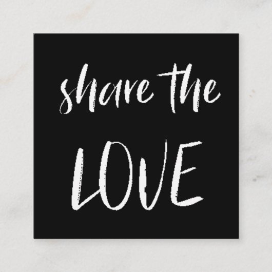 Minimalistischer Anteil an der Liebe | Loyalitätsk Quadratische Visitenkarte (Vorderseite)