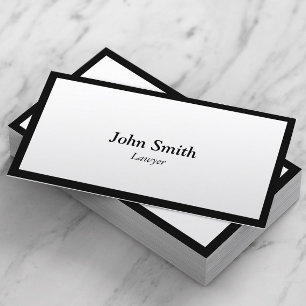 Minimalistischer Anwalt an der Schwarzgrenze Visitenkarte