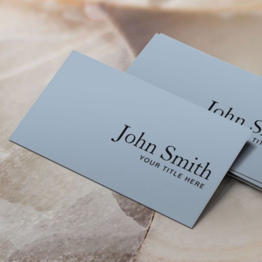 Minimalistischer Anwalt Schlicht Dusty Blue Visitenkarte