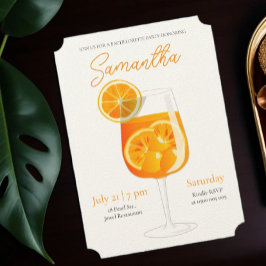 Minimalistischer Aperol Spritz Junggeselinnen-Absc Einladung