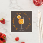 Minimalistischer Aperol Spritz Junggeselinnen-Absc Serviette (Beispiel)