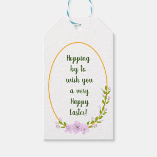 Minimalistischer Apfelbaum-Blüten-Feiertag Ostern Geschenkanhänger