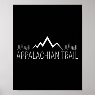 Minimalistischer Appalachian-Trail-Wanderung Für W Poster