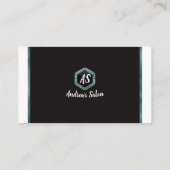 Minimalistischer Aquamariner Glitzer Beruflich Mod Visitenkarte (Rückseite)