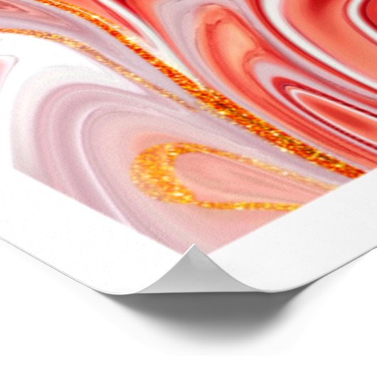 Minimalistischer ästhetischer Abstrakter Marmor Poster (Ecke)