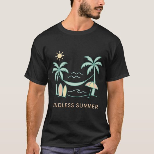 Minimalistischer ästhetischer Sommer T-Shirt (Vorderseite)