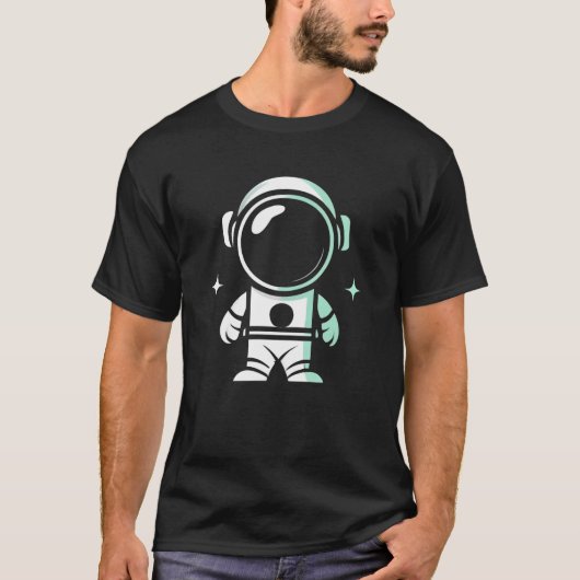 Minimalistischer Astronaut, Astronaut T-Shirt (Vorderseite)