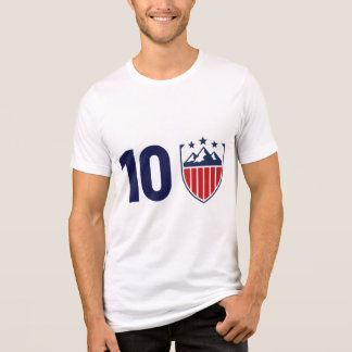Minimalistischer athletischer Schild und Grafik mi Tri-Blend Shirt