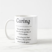 Minimalistischer Aufkleber mit kümmern Definition Kaffeetasse (Links)