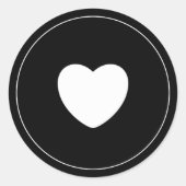 Minimalistischer Aufkleber | Schwarz (Vorderseite)