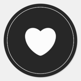 Minimalistischer Aufkleber | Schwarz