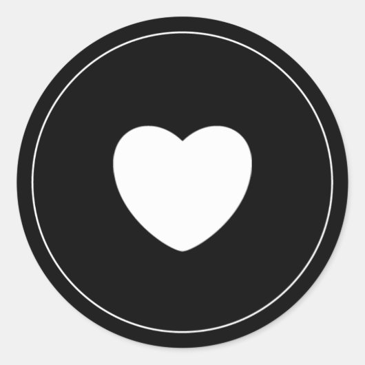 Minimalistischer Aufkleber | Schwarz (Vorderseite)