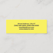 Minimalistischer Ausstellungsstil Mini Visitenkarte (Rückseite)