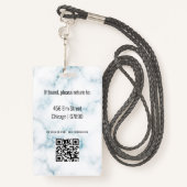 Minimalistischer Ausweis für moderne Lehrkräfte (Rückseite mit Schlüsselband)