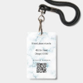 Minimalistischer Ausweis für moderne Lehrkräfte (Rückseite mit Lanyard)