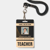 Minimalistischer Ausweis für moderne Lehrkräfte (Vorderseite mit Lanyard)