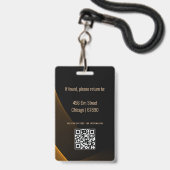 Minimalistischer Ausweis für moderne Lehrkräfte (Rückseite mit Lanyard)