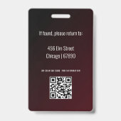 Minimalistischer Ausweis für moderne Lehrkräfte (Rückseite)