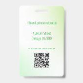 Minimalistischer Ausweis für moderne Lehrkräfte (Rückseite)