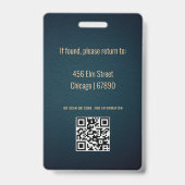 Minimalistischer Ausweis für moderne Lehrkräfte (Rückseite)