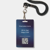 Minimalistischer Ausweis für moderne Lehrkräfte (Rückseite mit Lanyard)