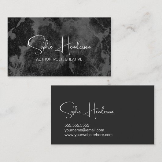 Minimalistischer Autor und Schriftsteller in Schwa Visitenkarte (Vorne/Hinten)