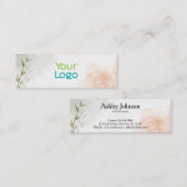 Minimalistischer Bambus-Blumenstil Mini Visitenkarte (Vorne/Hinten)