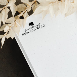 Minimalistischer Bär aus der Bibliothek des Buches Gummistempel