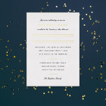 Minimalistischer Bar Mitzvah-Goldstreifen Folieneinladung<br><div class="desc">Minimalistisches Layout in realer Goldfolie. Wählen Sie aus Gold,  Rose Gold oder Silberfolie auf dem Farbhintergrund für Ihr Event.</div>