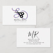 Minimalistischer Barbar Shop Friseur Stylist Salon Visitenkarte (Vorne/Hinten)