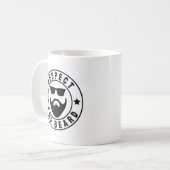 Minimalistischer Bart Kaffeetasse (Vorderseite Links)