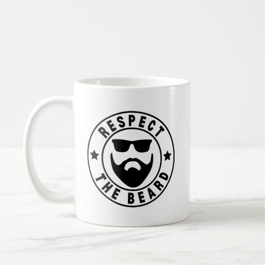 Minimalistischer Bart Kaffeetasse (Links)